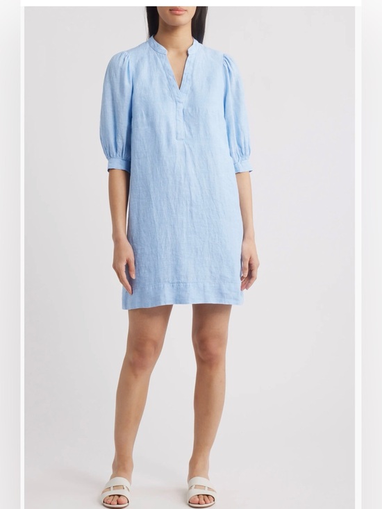 Lilly Pulitzer Dresses & Skirts - Lilly Pulitzer Mialeigh Linen Dress blue lagoon linen 16 nwot